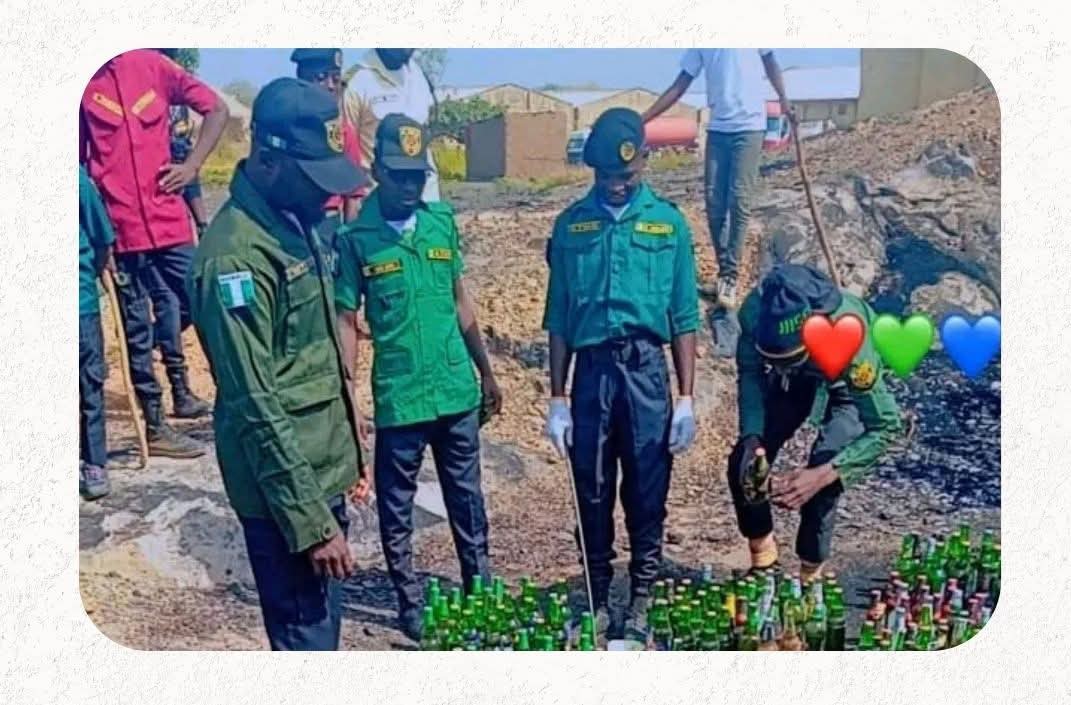 KATSINA HISBAH BOARD DESTROYS 120 CARTONS OF ALCOHOL IN FUNTUA